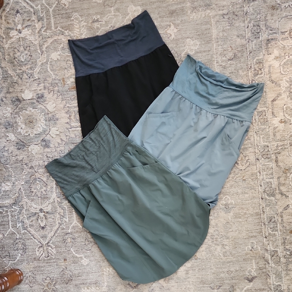 Prana Buffy A-Line Skirt Set - Black, Blue, Green